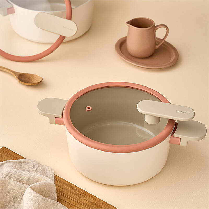 Nồi chống dính Suit Bric LocknLock màu ivory - 4 size (18cm, 20cm, 22cm, 24cm) image number null